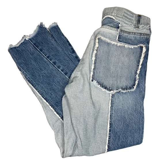Revice Frayed Two-Tone Cropped Jean. Sz: 27 - Picture 1 of 10